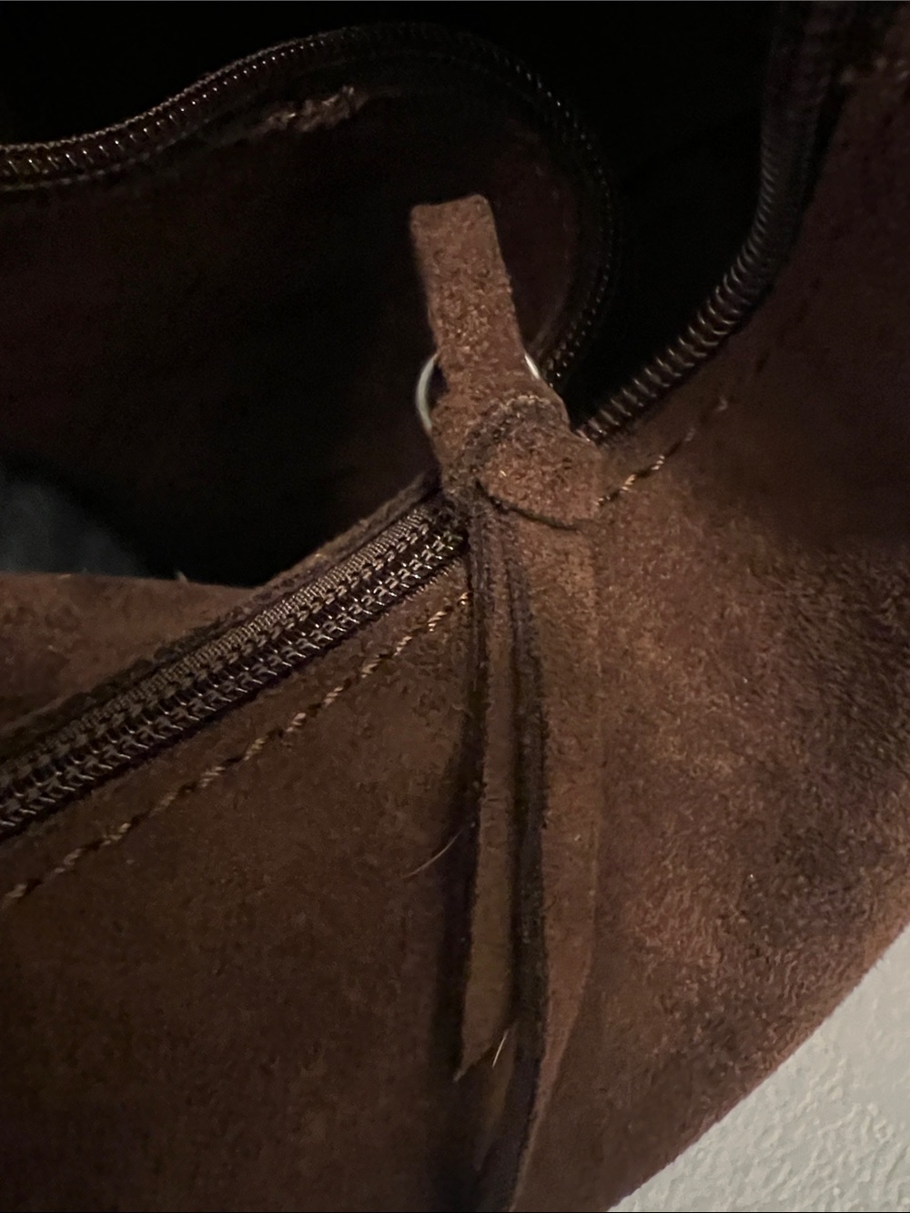 Wrangler Brown Suede Hobo with Tooled Leather Strap - Picture 8 of 14